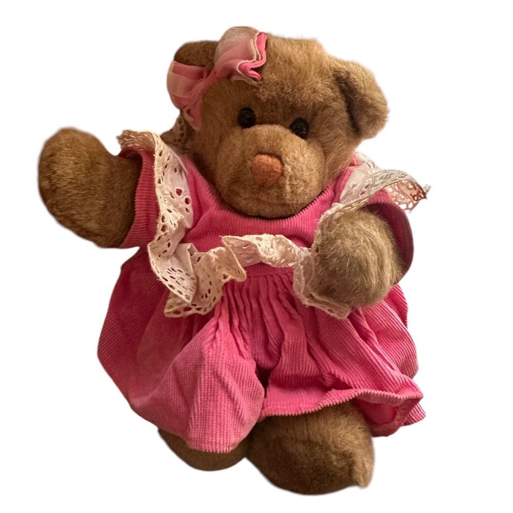 Vintage Mango Magnetic Hands Peek A Boo Plush Brown Teddy Bear 10โ Jointed Legs